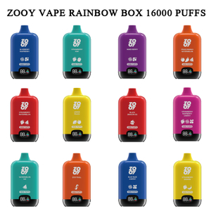  Light Square 2%Nic CBD Vape armazéns europeus ZOOY VAPE RAINBOW BOX 16000puff