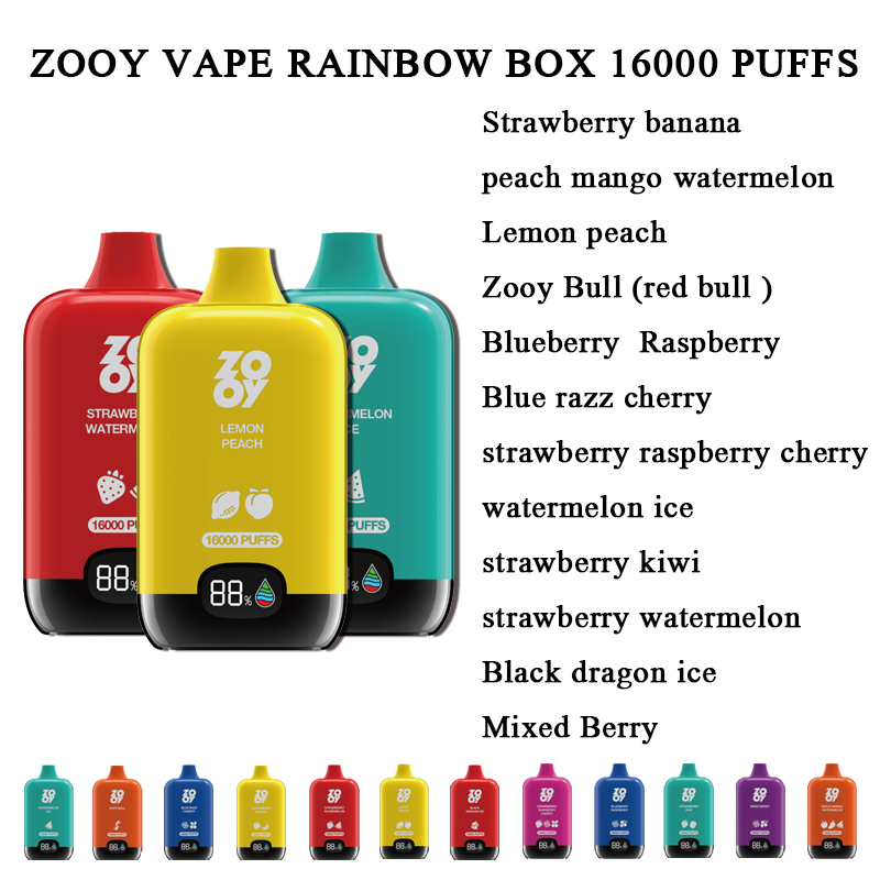 CAIXA ARCO-ÍRIS ZOOY VAPE 16K